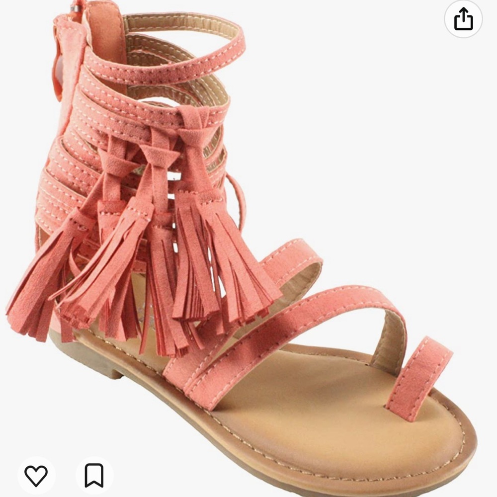 Forever Toe Ring Flay Sandals - Coral — NEW